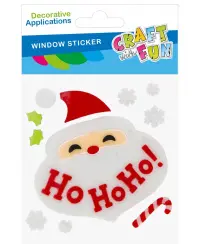 Kalėdiniai lipdukai ant lango CRAFT WITH FUN Kalėdų Senelis