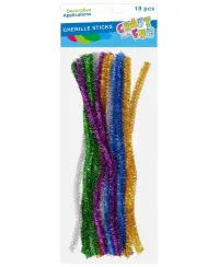 Blizgančios dekoratyvinės vielutės CRAFT WITH FUN, 30 cm, 18 vnt.