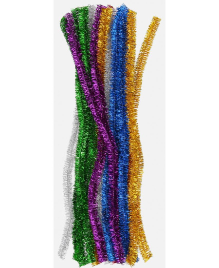 Blizgančios dekoratyvinės vielutės CRAFT WITH FUN, 30 cm, 18 vnt.