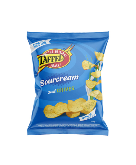 Traškučiai TAFFEL Sourcream & chives/Žalgiris, 130 g