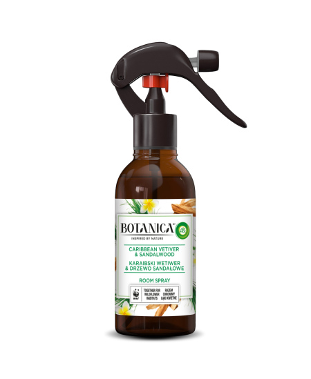 BOTANICA CARIBBEAN VETIVER & SANDALWOOD purškiamas oro gaiviklis, 236ml