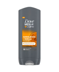 DOVE MEN SANDALWOOD&VANILLA dušo gelis, 400ml
