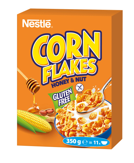 NESTLE Corn Flakes GF dribsniai su medumi, 350g