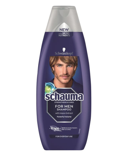 SCHAUMA FOR MEN šamp. vyr.su apyn.ekstr., 400ml Akc.