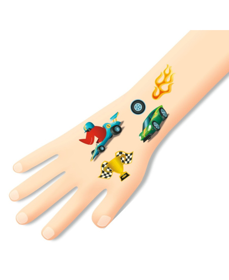 Kūno tatuiruočių rinkinys DJECO Greičio mėgėjai (3+)