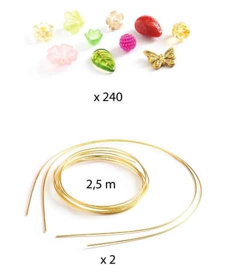 Tiarų gamybos rinkinys DJECO Rožinė, 2 tiaros (6+)