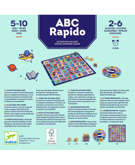 Stalo žaidimas DJECO ABC Rapido (5+)