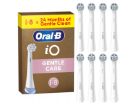 Oral-B iO Gentle Care x8 Dantų šepetėlio galvutės, Balta