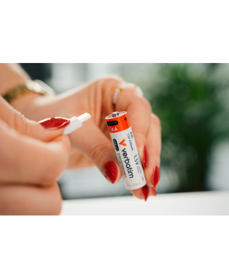 Verbatim 30249 USB-C Įkraunamos baterijos Li-ion AA 2100mAh (4 vnt pakuotėje)
