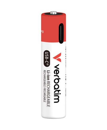 Verbatim 30250 USB-C Įkraunamos baterijos Li-ion AAA 500mAh (4 vnt pakuotėje)