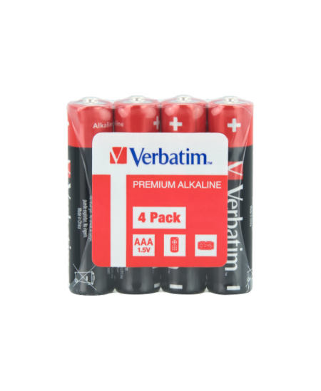Verbatim 49500 Alkaline baterijos AAA LR03 (4 vnt pakuotėje)