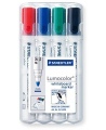 Žymeklių rinkinys baltai lentai STAEDTLER Lumocolor 351, 4 spalvos