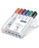 Žymeklių rinkinys baltai lentai STAEDTLER Lumocolor 351, 6 spalvos