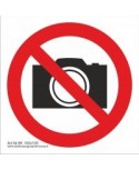 Draudžiamasis saugos ženklas \"Draudžiama filmuoti ir fotografuoti\"