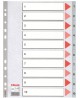 Skiriamieji plastikiniai lapai ESSELTE, 1-10, vienspalviai, A4