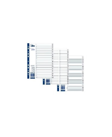 Skiriamieji plastikiniai lapai FORPUS, 1-12, vienspalviai, A4