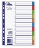 Skiriamieji plastikiniai lapai FORPUS, 1-12, spalvoti, A4