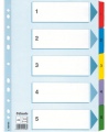 Skiriamieji lapai ESSELTE, 1-5, spalvoti, A4