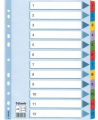 Skiriamieji lapai ESSELTE, 1-12, spalvoti, A4