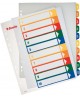 Skiriamieji plastikiniai lapai ESSELTE, 1-10, spalvoti, spausdinami, A4+