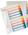 Skiriamieji plastikiniai lapai ESSELTE, 1-10, spalvoti, spausdinami, A4+