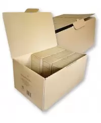 Archyvinė dėžė SM-LT, 550x350x265 mm, gofro kartono, su spauda, ruda