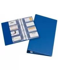 Vizitinių kortelių albumas RILLSTAB, A4, 120 kortelių, mėlynas