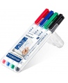 Žymeklių baltai lentai rinkinys STAEDTLER Lumocolor slim 301, 4 spalvos