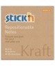 Lipnūs lapeliai STICK´N Kraft, 76x76 mm, 100 lapelių, rudi