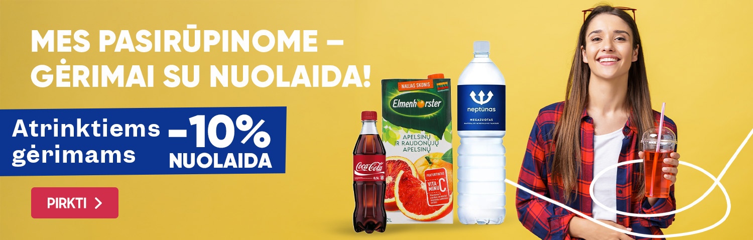 Gėrimams -10%