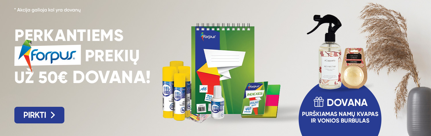 Dovana perkantiems FORPUS už 50 EUR