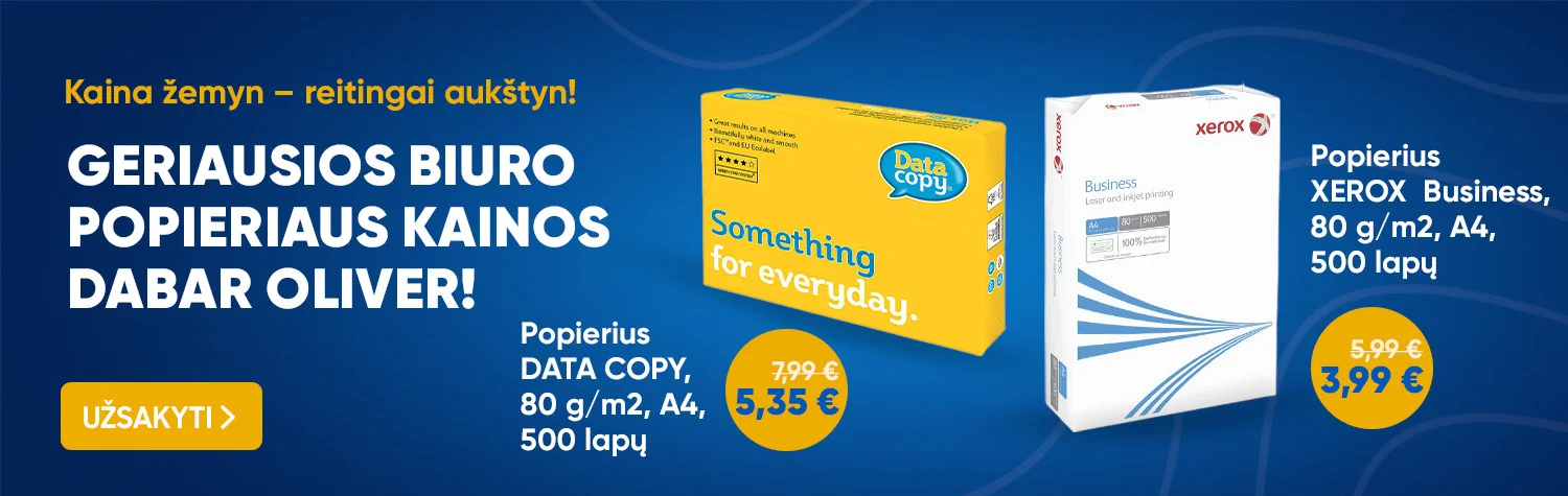 Popieius TOP kaina