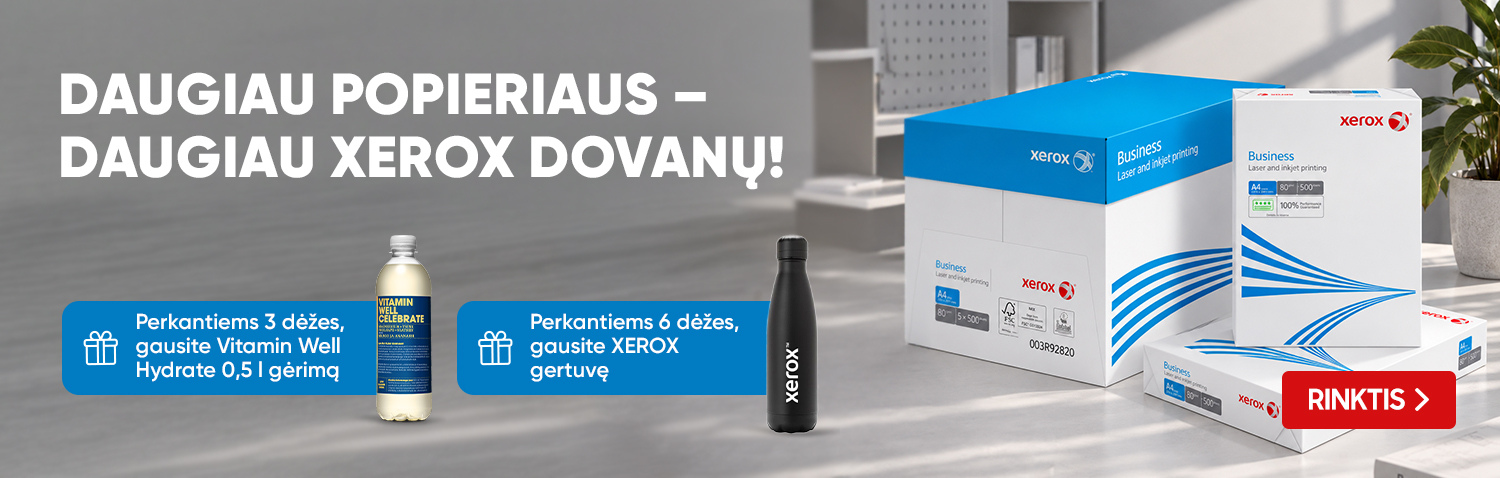 Dovana perkantiems XEROX popieriaus 15 arba 30 pakelių