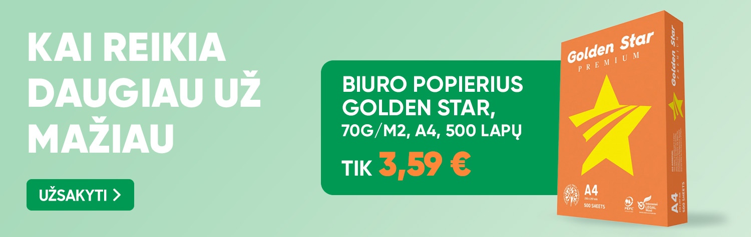 Golden Star popierius - 3.59 EUR!