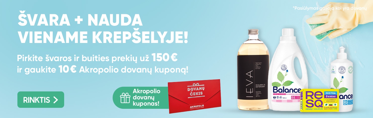 Dovana perkantiems švaros prekių už 150 EUR