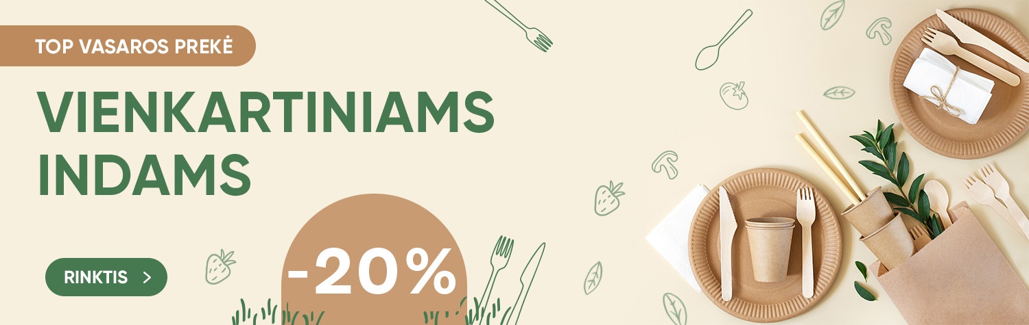 Vienkartiniams indams -20%